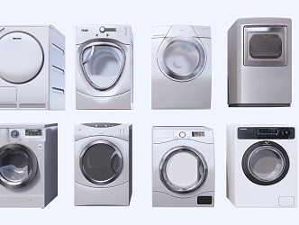 Modern washing machine combination 3d model