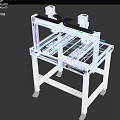 Industrial Equipment with Dual Workstations Mechanical Arms Mobile Metal Frame and Work Platforms