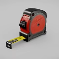 Black and Red Tape Measure Hardware Tool With Durable Design For Precise Measuring Tasks 3d model