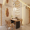 Elegant Modern Beauty Salon Treatment Room With Wooden Decor Massage Beds And Green Plants