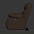 Brown Leather Massage Chair With Ergonomic Design And Padded Armrests For Comfortable Seating
