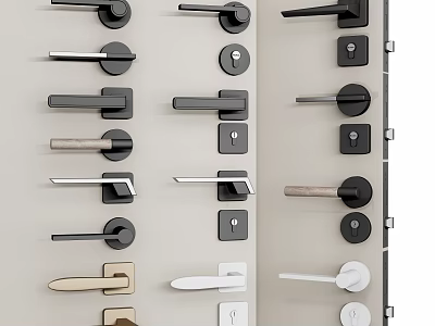 Modern door handle door handle door handle door lock 3d model