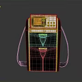 Portable Electronic Device with Digital Display Screen and Control Buttons Equipped with Adjustable Shoulder Straps