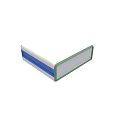 Electronic Equipment Enclosure With White Main Body Blue Green Accent Edges
