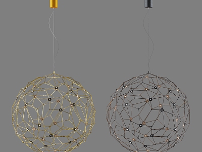 Modern Simple Light Luxury Chandelier 3d model