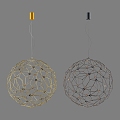 Modern Simple Light Luxury Chandelier 3d model