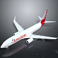 American Airlines Aerospace Model With White Body And Red Blue Tail Design