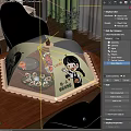 Lucky Cartoon Girl Design Food Cover For Kitchen With Protective And Decorative Function