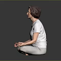 Comfortable Casual Daily Life Essentials White T shirt And Gray Pants For Relaxation
