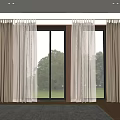 Linen Double Layer Sheer And Thick Curtains For Floor To Ceiling Windows With Mountain View