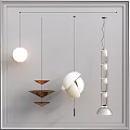 Modern chandelier luminaire combination 3d model