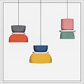 Modern chandelier small chandelier combination 3d model