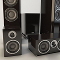 Modern Audio Combination Modern Electrical Audio Speaker Player Speaker 3d model