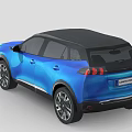 Blue SUV Car with Modern Front Design Black Roof and Alloy Wheels