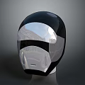 Military Weapon Tactical Helmet with Black Silver Reflective Surface and Modern Design