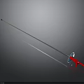 Long Handle Tool With Blue Head And Red Grip On Gray Surface