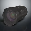 Professional Camera Lens With Zoom Focus Rings And Optical Glass Front Element 3d model