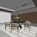 Modern dining table 3d model