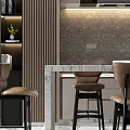 Modern Bar Chair Combination Bar Chair Combination 3d model