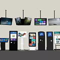 Screen Intelligent Machine Guide Advertising Screen TV Number Pager All-in-One Machine 3d model