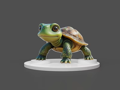 Animal Turtle Cartoon Character Cartoon Character Cartoon Character Movie Character Game Character Hand-held Silhouette Photo Board Tortoise Cute 3d model