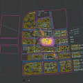 Aerial View Planning Of Modern Urban District With Tall Buildings Greenery And Roads