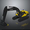 Volvo Yellow And Black Crawler Excavator For Heavy Duty Construction Work