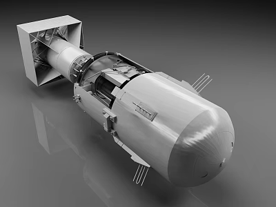 Military Weapon Cutaway View With Detailed Internal Structure And Components Design 3d model