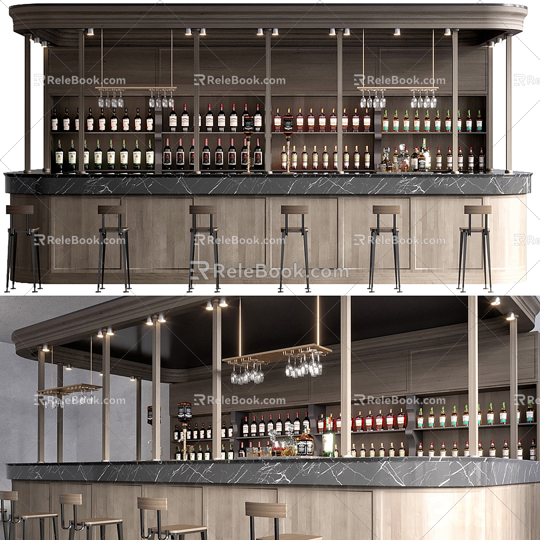 Modern Bar Bar Bar 3d model