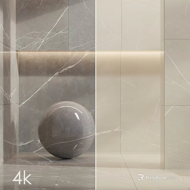 Modern Marble Spherical Component With Smooth Surface And Wall Integration Design 3d model 
