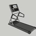 Modern Fitness Treadmill With Smart Digital Display And Ergonomic Handrails 3d model