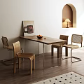 Quiet table and chair combination 3d model
