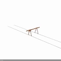 Orange Heavy Duty Gantry Crane With Double Legs And Hoist On Rail Track