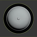 Shiny Chrome Service Bell With Polished Metal Surface And Round Base