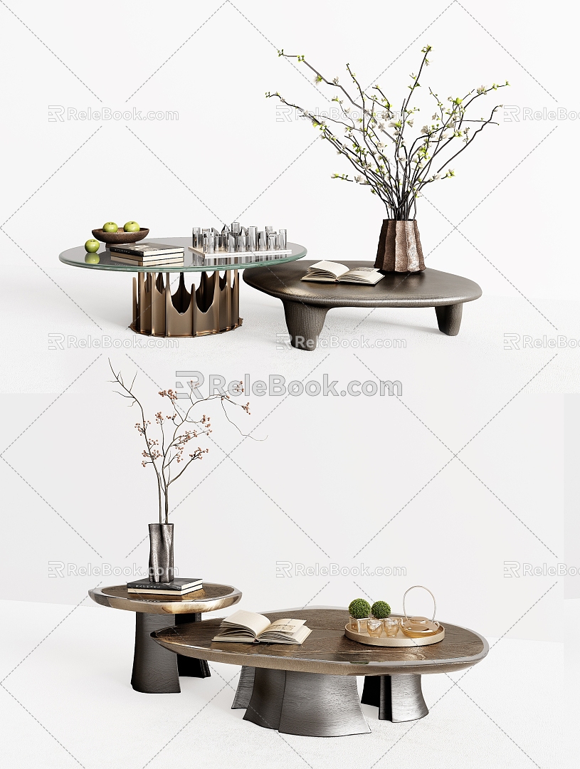 Italian Coffee Table Combination Milotti Coffee Table Combination Coffee Table Side Table Combination 3d model