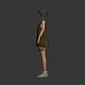 Children Wearing Different Colors Sleeveless Tops Shorts Long Socks and Shoes