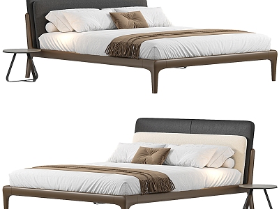 BertO Modern Leather Double Bed model