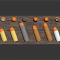Modern bullet pistol bullet rifle bullet machine gun bullet 3d model
