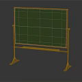 Green Chalkboard with Sturdy Wooden Stand for Office and Educational Writing