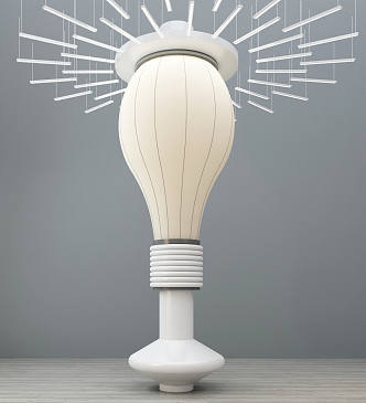 Modern Pillar Bulb Pillar 3d model