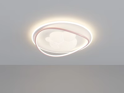 Modern Circular Ceiling Light With Soft Glow And Elegant Minimalist Design 3d model