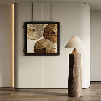Quiet Wind Decoration Painting Quiet Wind Floor Lamp 3d model