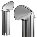 Modern Metal Floor Lamp With Sleek Curved Shade For Home Interior Decoration