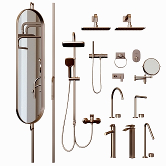 Modern shower faucet 3d model