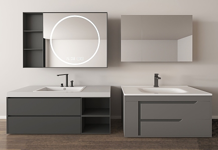 Modern Bathroom Cabinet Washing Table Washing Table Bathroom Cabinet Bathroom Mirror 3d model