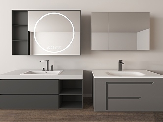 Modern Bathroom Cabinet Washing Table Washing Table Bathroom Cabinet Bathroom Mirror 3d model