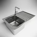 Modern Single Bowl Stainless Steel Kitchen Sink With Faucet And Drainboard