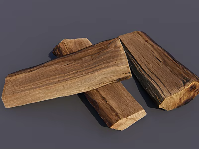 Natural Stone and Wood with Rustic Texture for Home Decoration Crafts 3d model