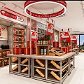 Modern Tobacco And Alcohol Store Interior With Shelves Counter Refrigerators And Products