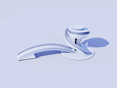 Modern Tower Architectural Design With Spiral Structure Curved Elements And Circular Top 3d model